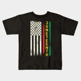 Juneteenth Freedom Day Flag Kids T-Shirt